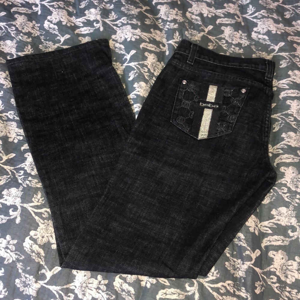 Bebe Premium Rhinestone bootcut 31 - Picture 6 of 16